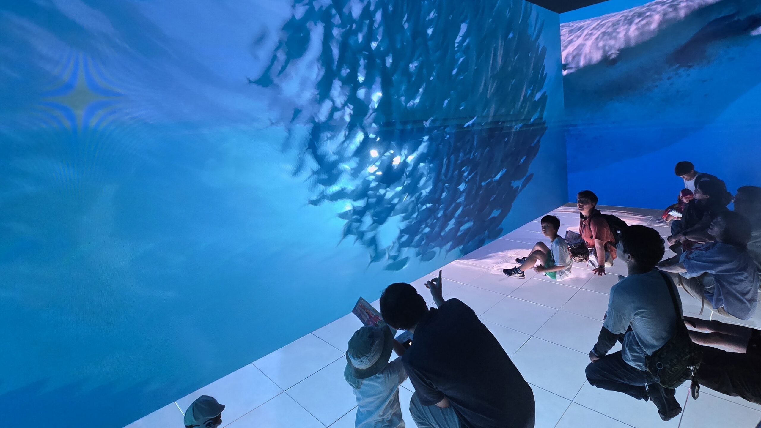 いきもの超ワールド展 魚群を投影する没入型映像シアター
